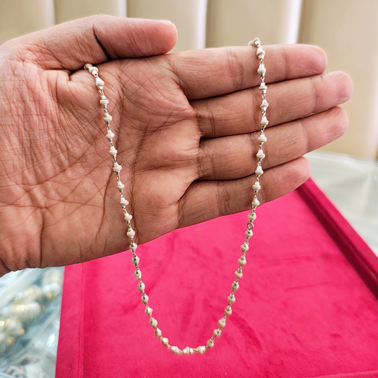 Pure Silver Tulsi Kanthi Mala | Wear the Blessings of Faith in Silver